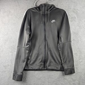 Vintage 80's 90's Nike Track Jacket Mens Large Gray White Heavyweight‎ Hooded